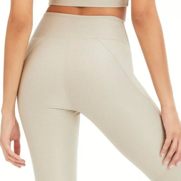 NEW Good American High Waist Angled Rib Leggings Summer Sand $99 Size 2 Medium - Picture 7 of 8